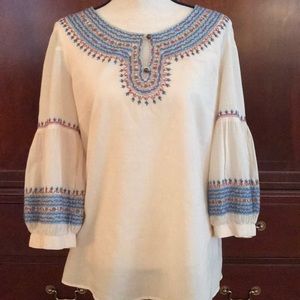 100% cotton Lucky peasant top